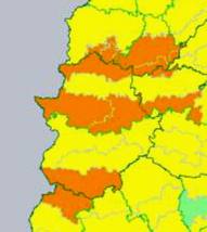 La borrasca Gisele deja rachas de viento de 100 kilómetros por hora en Extremadura