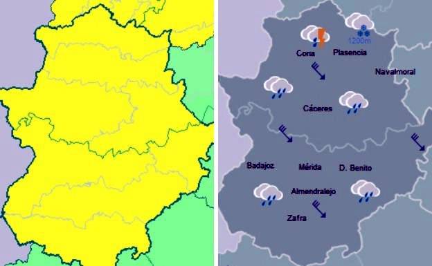 Extremadura volverá a estar el viernes en alerta por viento