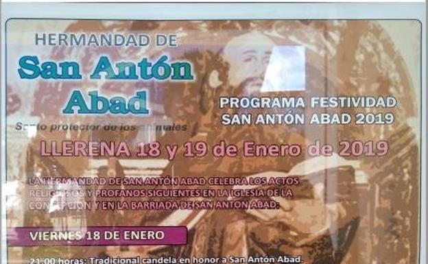 Programa de para la festividad de San Antón Abad 2019