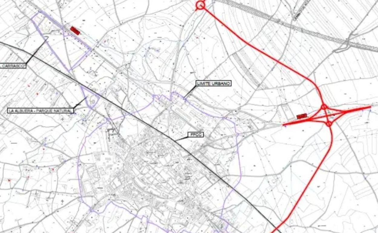 Firmado el contrato para la redacción del proyecto de construcción de la variante EX103