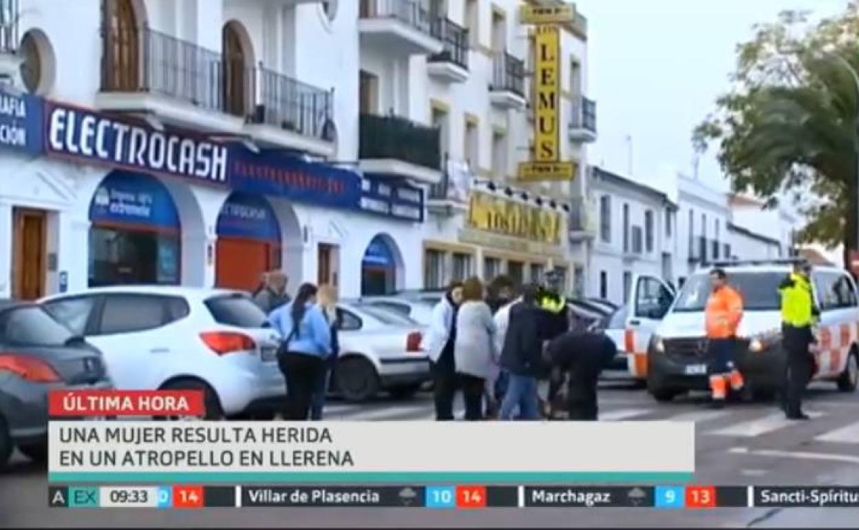 Accidente en Llerena con una mujer herida