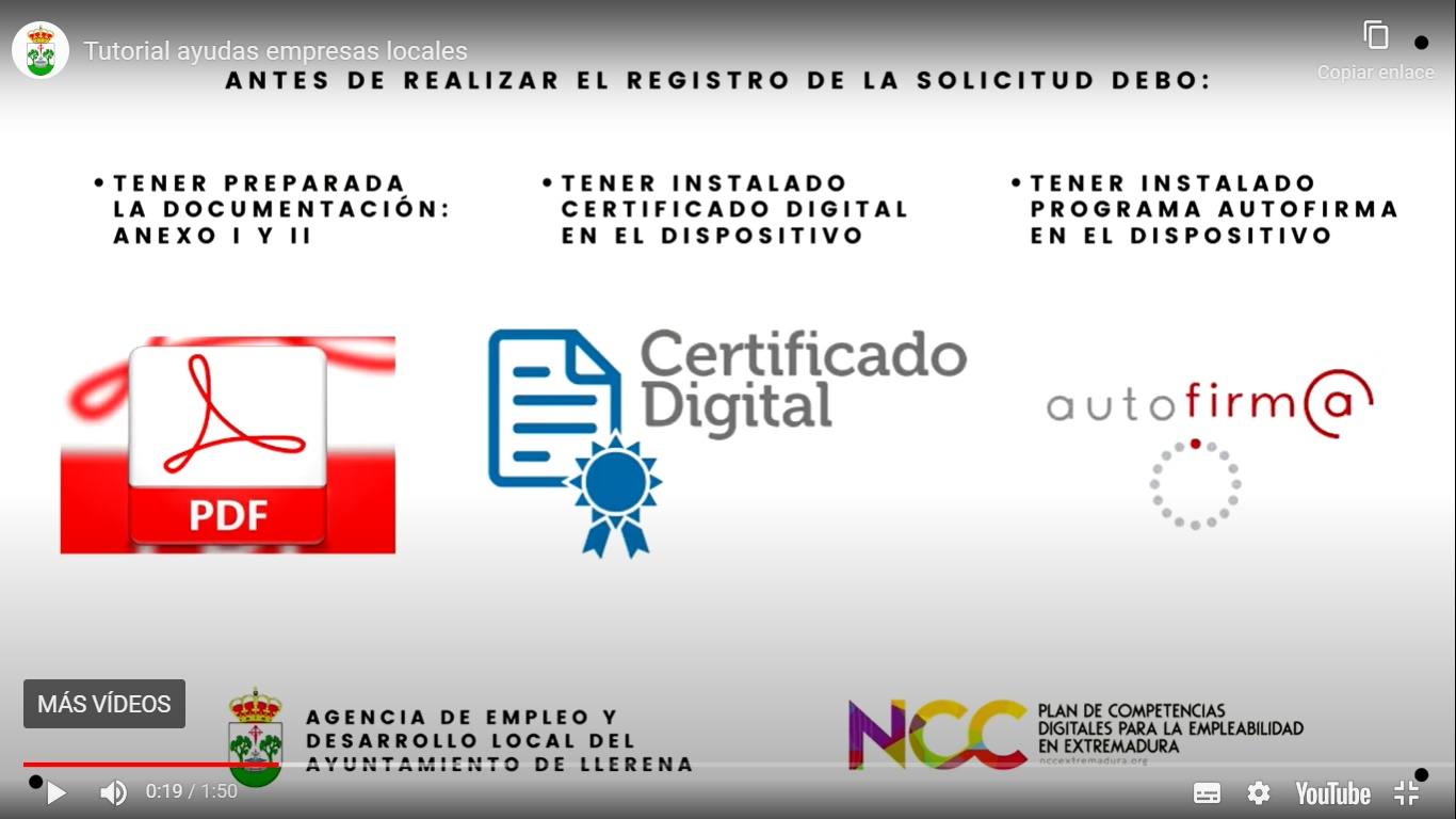 Se crea un tutorial para pedir telemáticamente las ayudas a empresarios