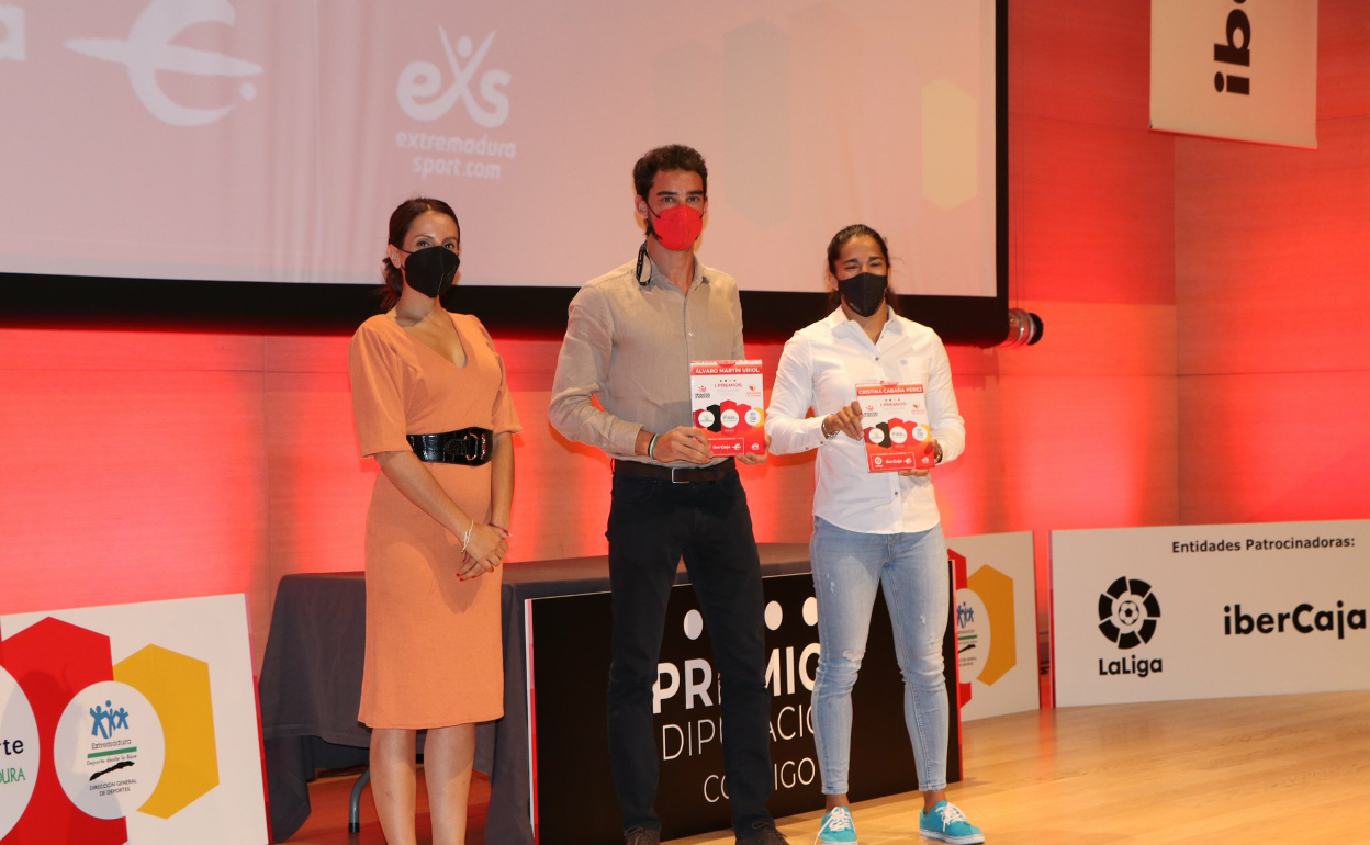 Álvaro Martín en la gala de entrega de los Premios «Diputación Contigo»