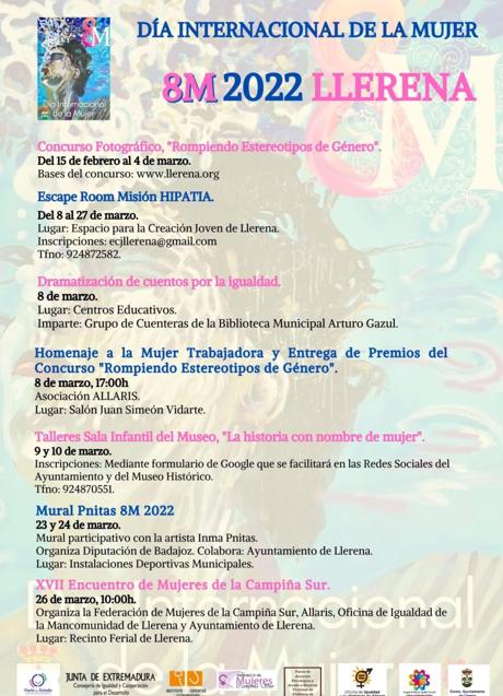 Imagen - Programación del Día Internacional de la Mujer 2022 en Llerena