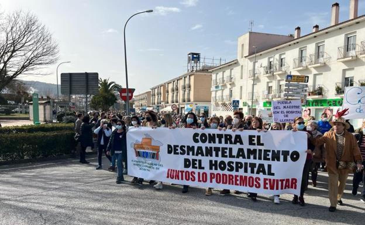 Manifestación de la plataforma celebrada el pasado mes de febrero.