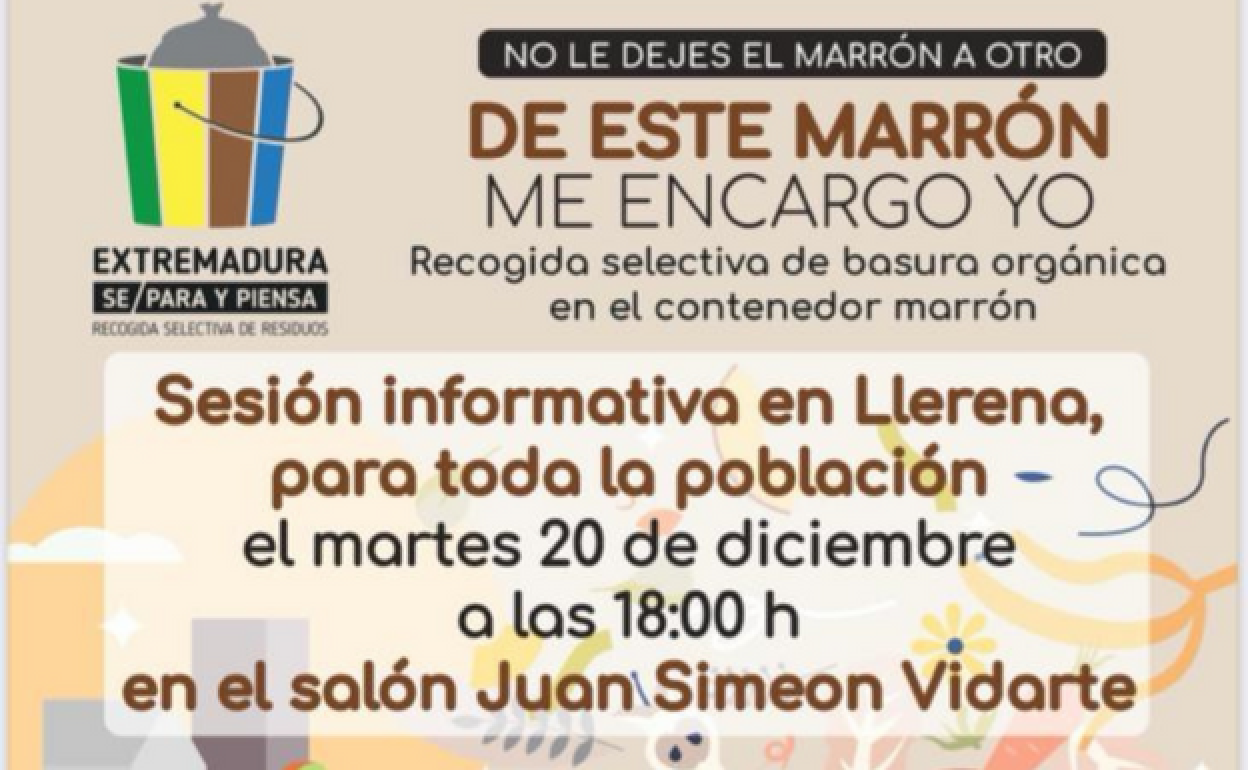 Este martes, sesión informativa sobre la recogida selectiva de basura orgánica en el contenedor marrón