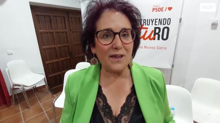 El PSOE presenta a Juana Moreno a la candidatura Municipal de Llerena