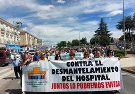 La manifestación, en la avenidad Doctor Fleming