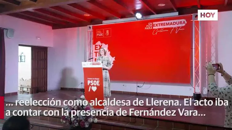 Mitin del PSOE en Llerena