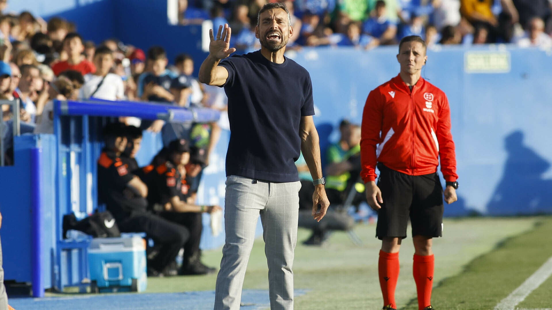 Carlos Martínez, en un partido del primer equipo de Leganés.