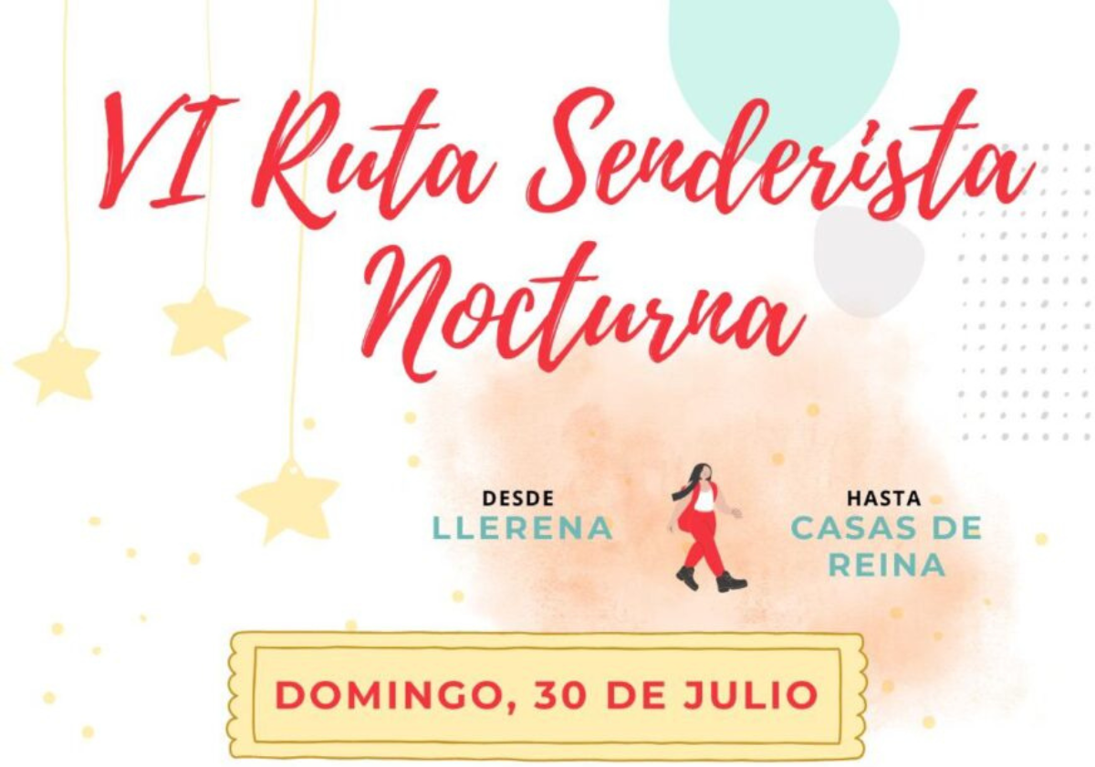 Cruz Roja Tentudía-Campiña Sur organiza la VI Ruta senderista nocturna Llerena-Casas de Reina