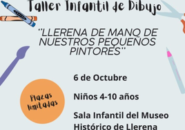 El 6 de octubre, taller infantil de dibujo 'Llerena de mano de nuestros pequeños pintores'