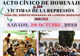 Llerena acoge un acto cívico de homenaje a las víctimas de la represión franquista