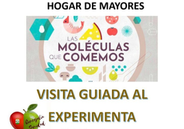 Un grupo del Hogar de Mayores visita 'Las moléculas que comemos' en Experimenta