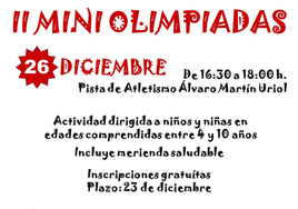 Las segundas Miniolimpiadas se celebran el 26 de diciembre