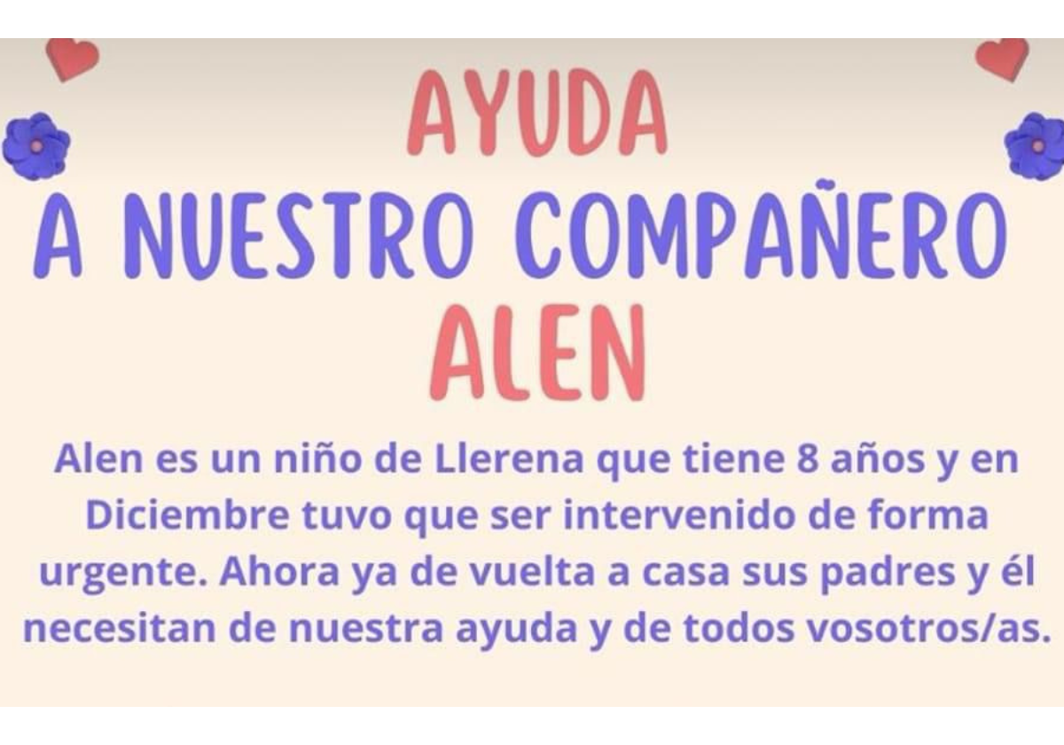 Piden ayuda para la rehabilitación y logopedia de un niño llerenense