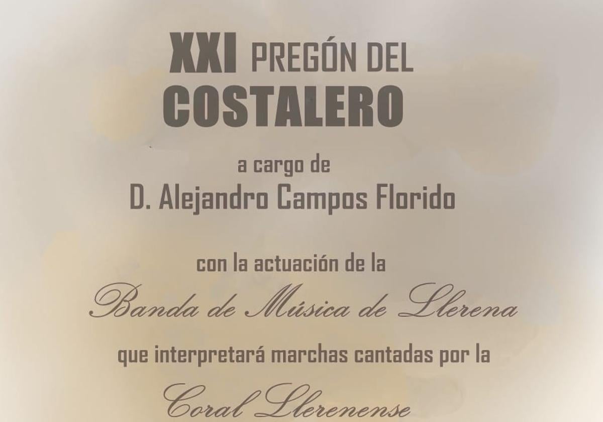 Este sábado, Pregón del Costalero