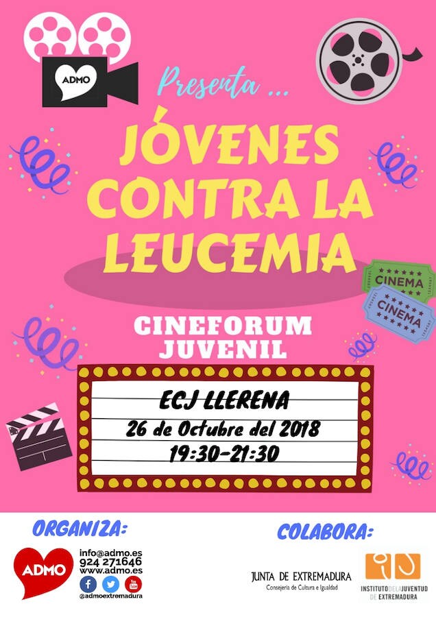 El ECJ Llerena trae el cine fórum “jóvenes contra la leucemia” a la localidad
