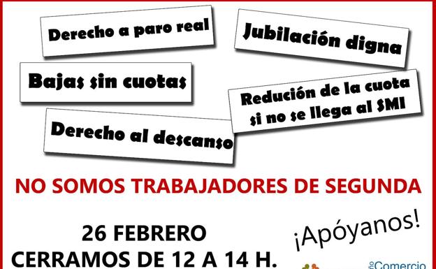 Cartel repartido por los distintos establecimientos 