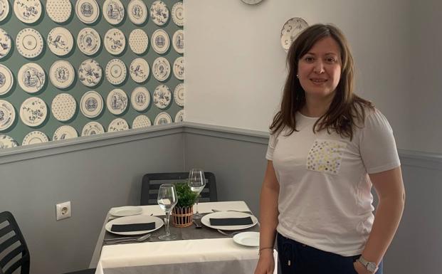 Gema en otro de los espacios de Labradores, el comedor 