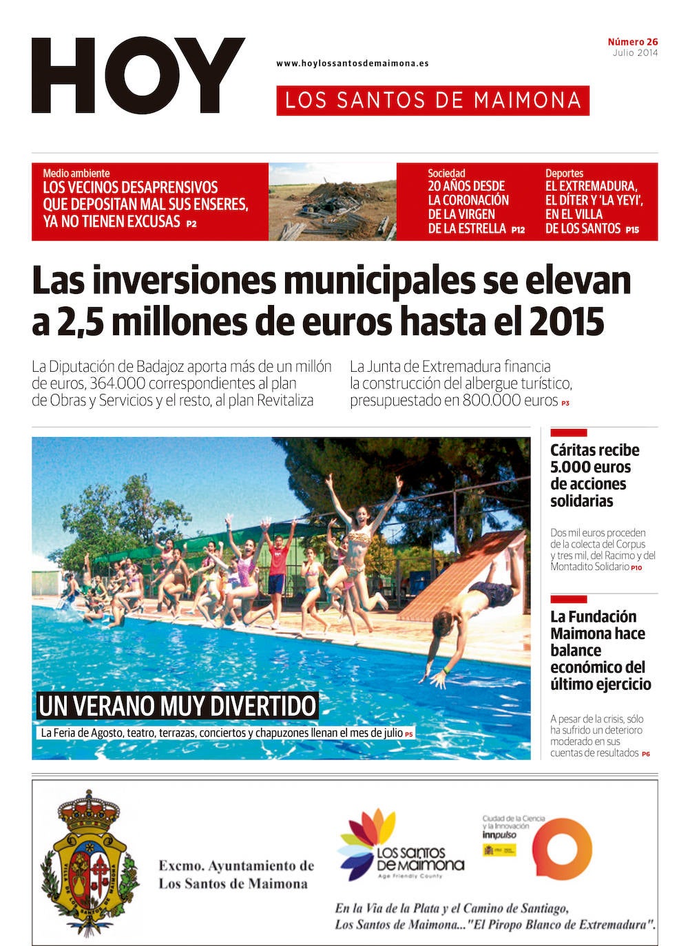Fotos: Los Santos de Maimona, portada a portada