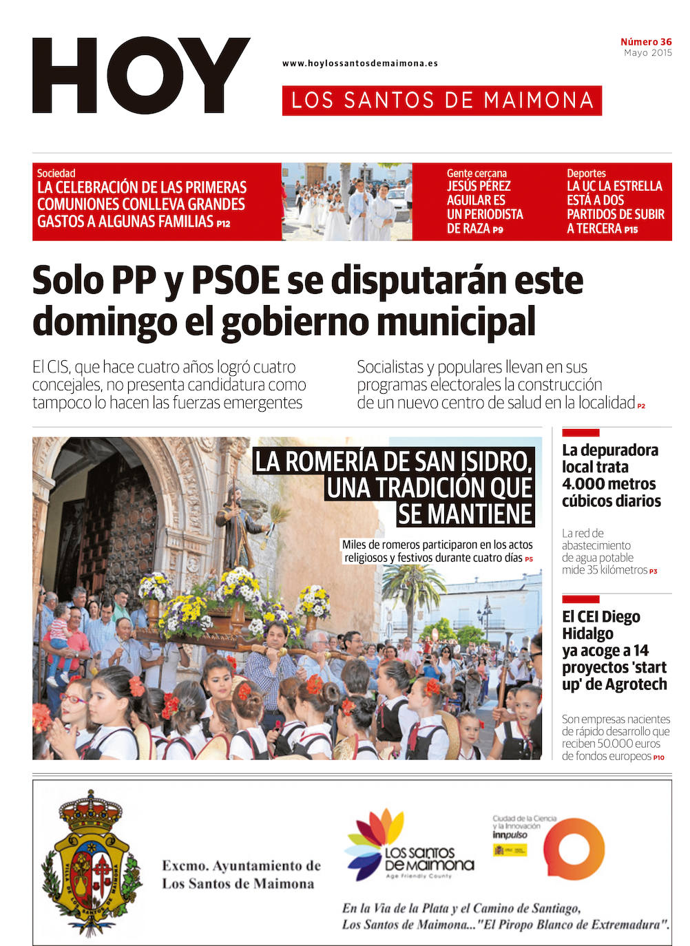 Fotos: Los Santos de Maimona, portada a portada