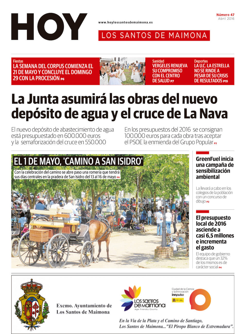 Fotos: Los Santos de Maimona, portada a portada