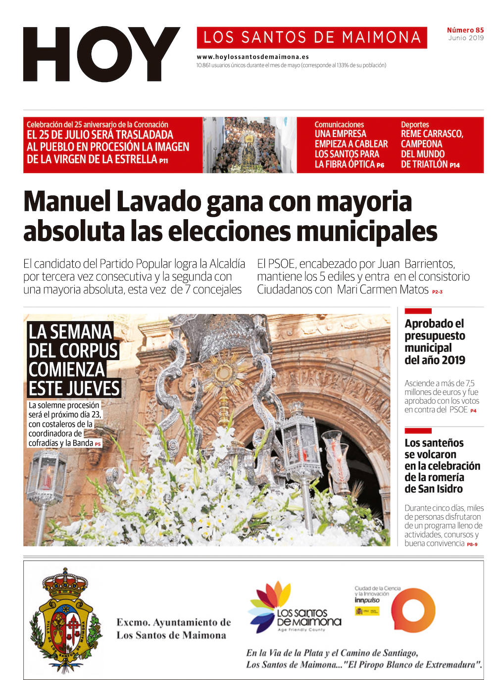Fotos: Los Santos de Maimona, portada a portada
