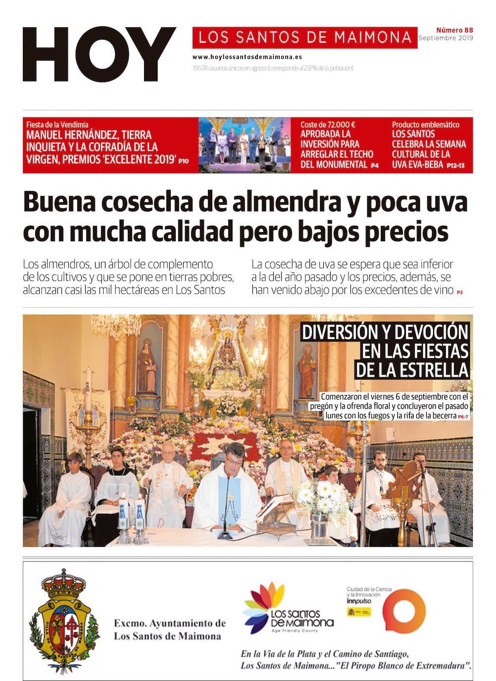 Fotos: Los Santos de Maimona, portada a portada
