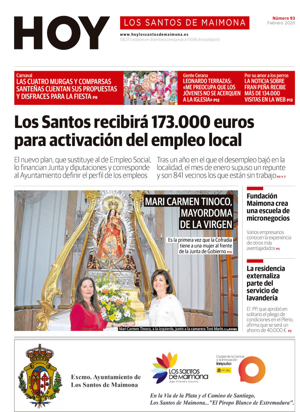 Fotos: Los Santos de Maimona, portada a portada