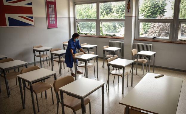 Los alumnos del instituto volverán a un aula parecida a esta 