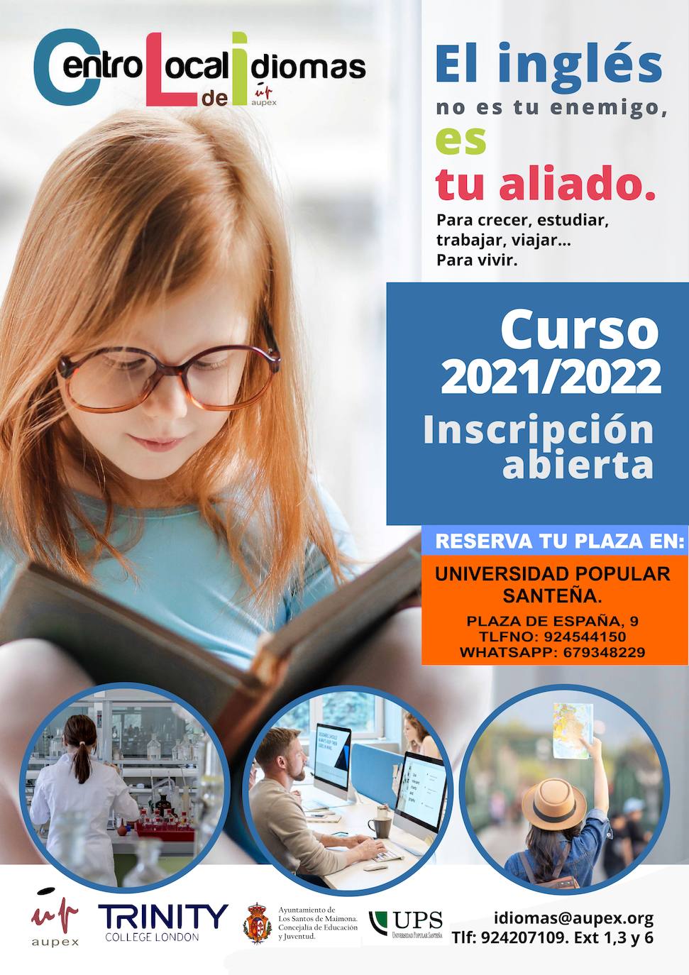 Cartel del centro local de idiomas, curso 2021-2022 