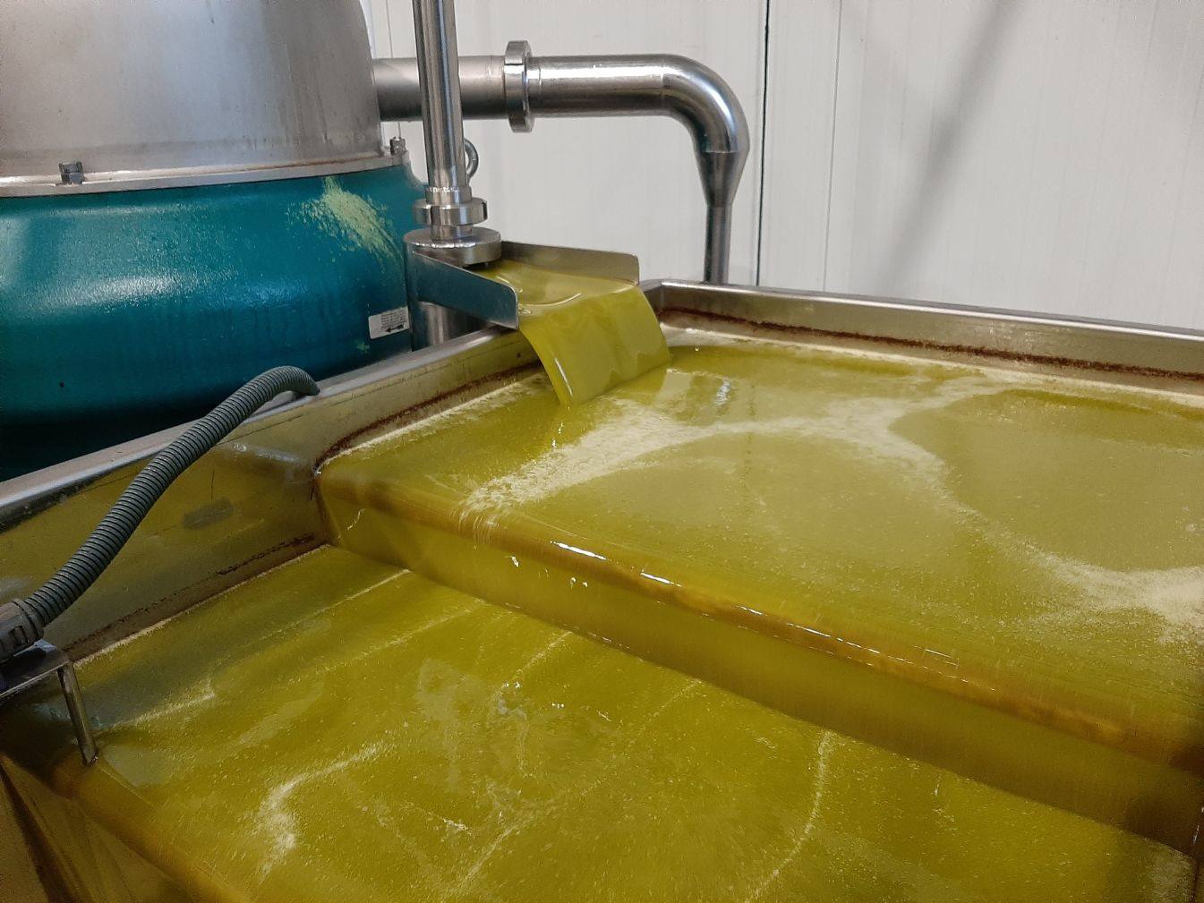 Puro jugo de la aceituna 