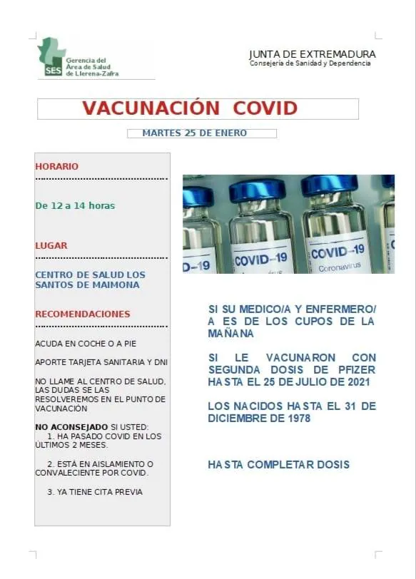 Cartel de la vacunación 