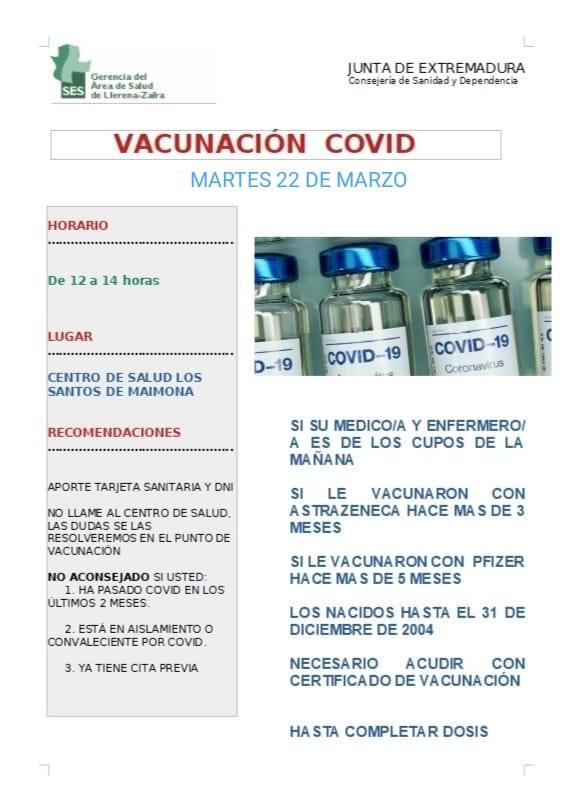 Cartel de vacunación 