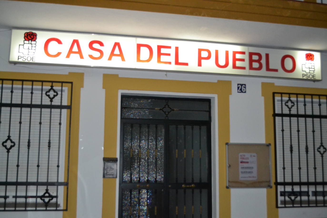 Portada de la Casa del Pueblo en Los Santos 