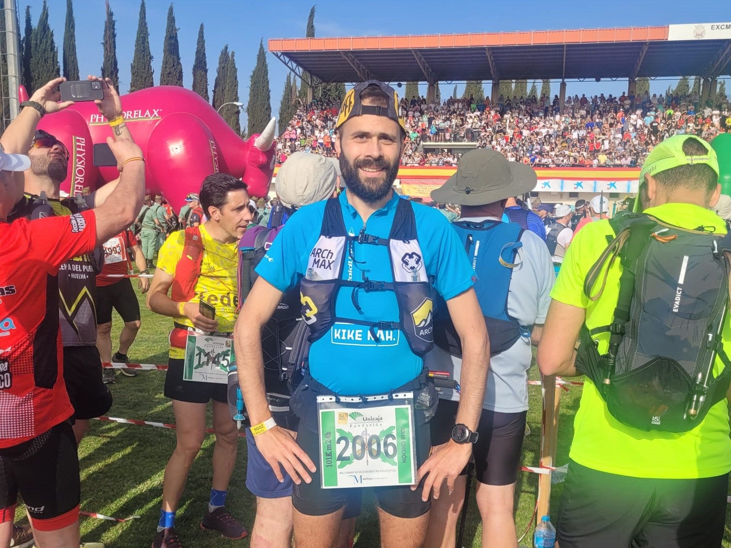 Momentos antes de la salida de la prueba