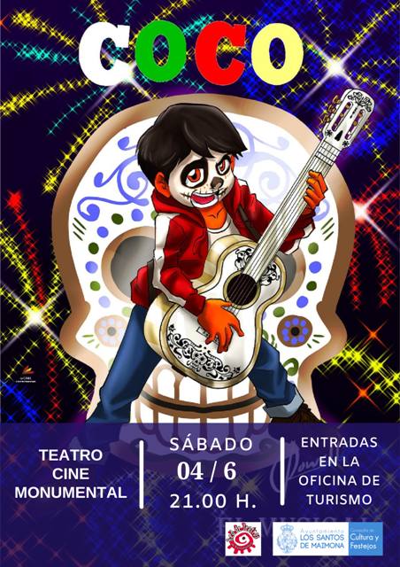 Cartel del musical de 'Coco' en Los Santos de Mianonoa