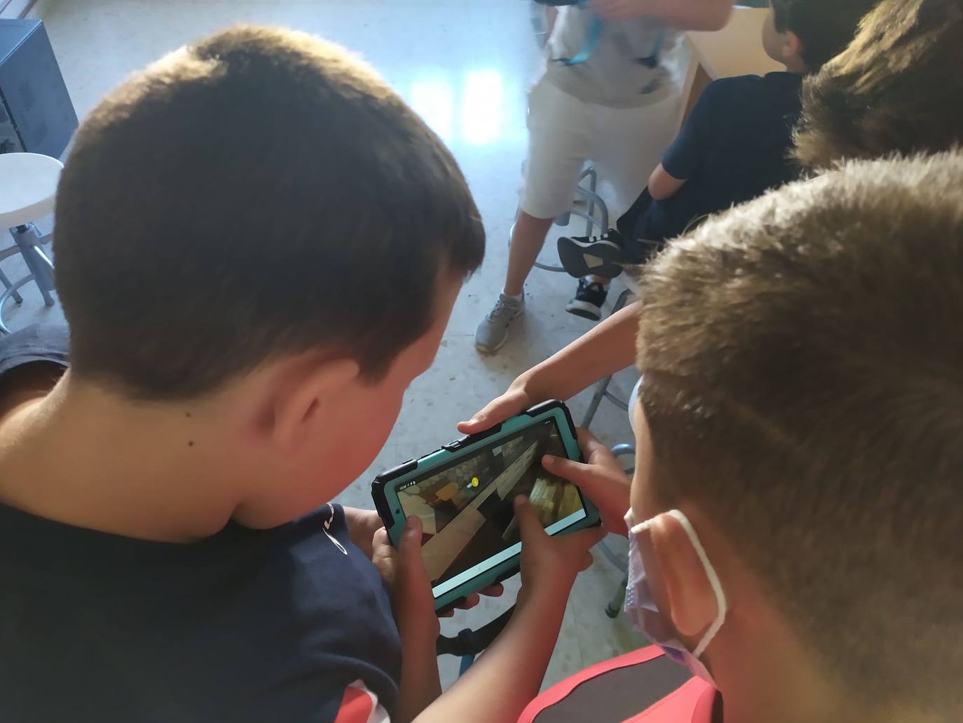 Alumnos del Romero durante la actividad 'Escuela de reciclaje' 