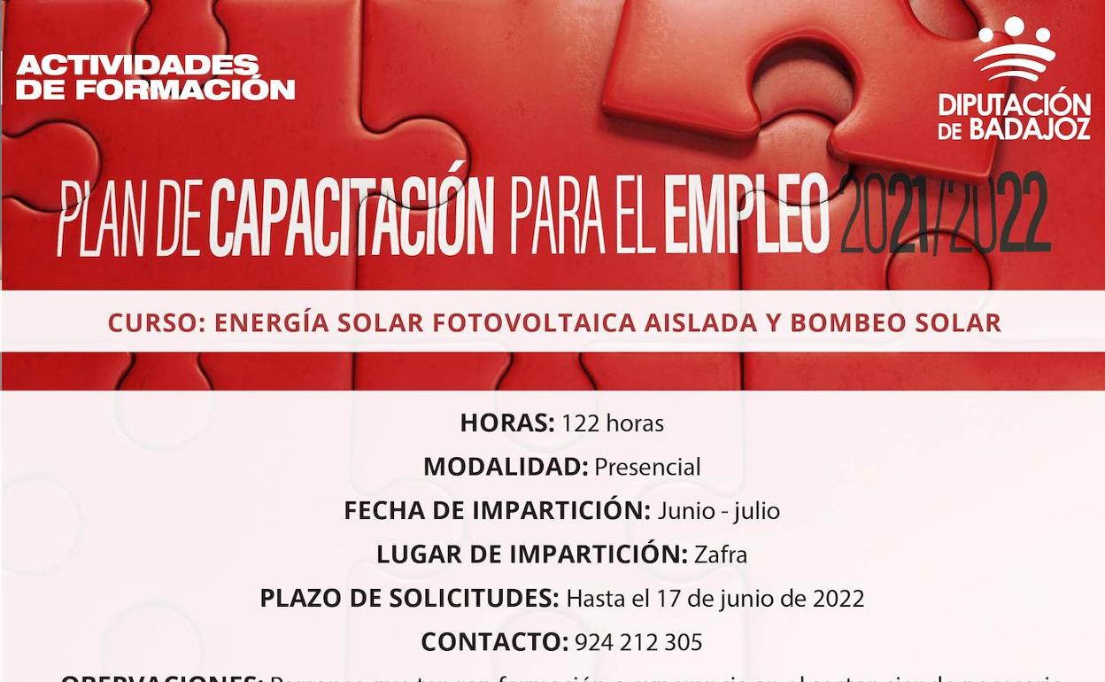Cartel de acción formativa 