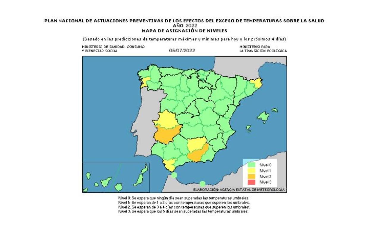 La provincia de Badajoz, en alerta amarilla por altas temperaturas 