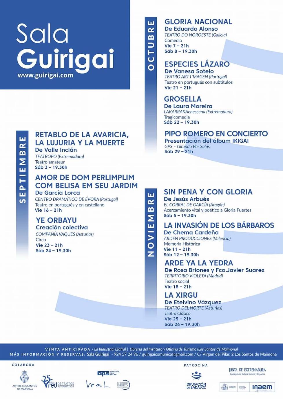 Programa de los próximos meses HOY 