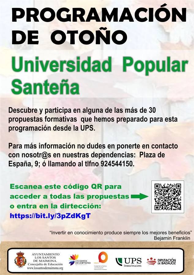 La Universidad Popular Santeña presenta su oferta formativa