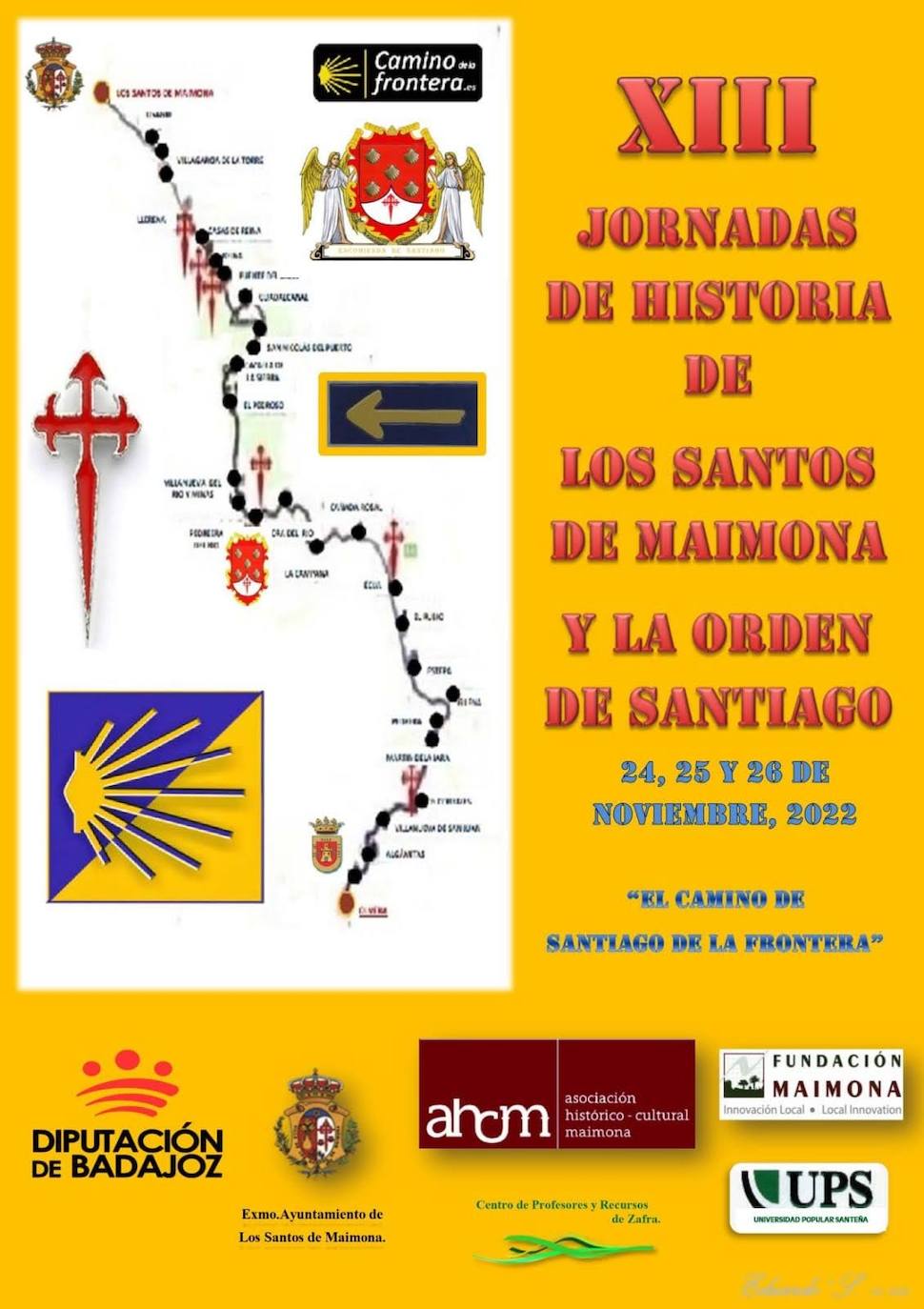 Cartel de las XIII Jornadas de Historia de Los Santos de Maimona 