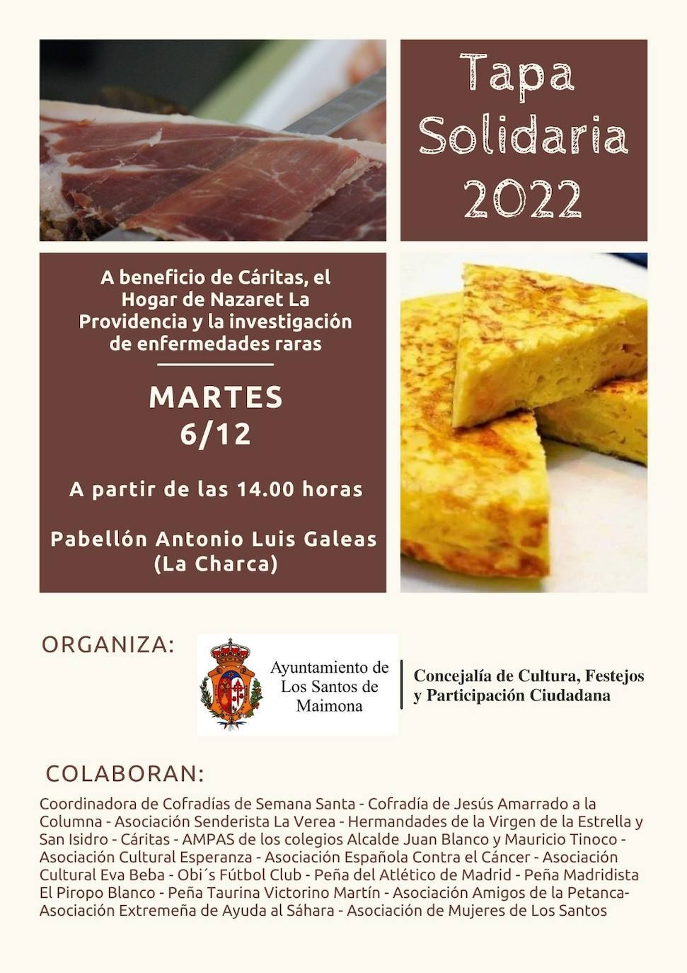 Cartel de la Tapa Solidaria 2022 