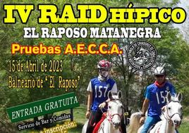 Cartel IV Raid Hípico El Raposo