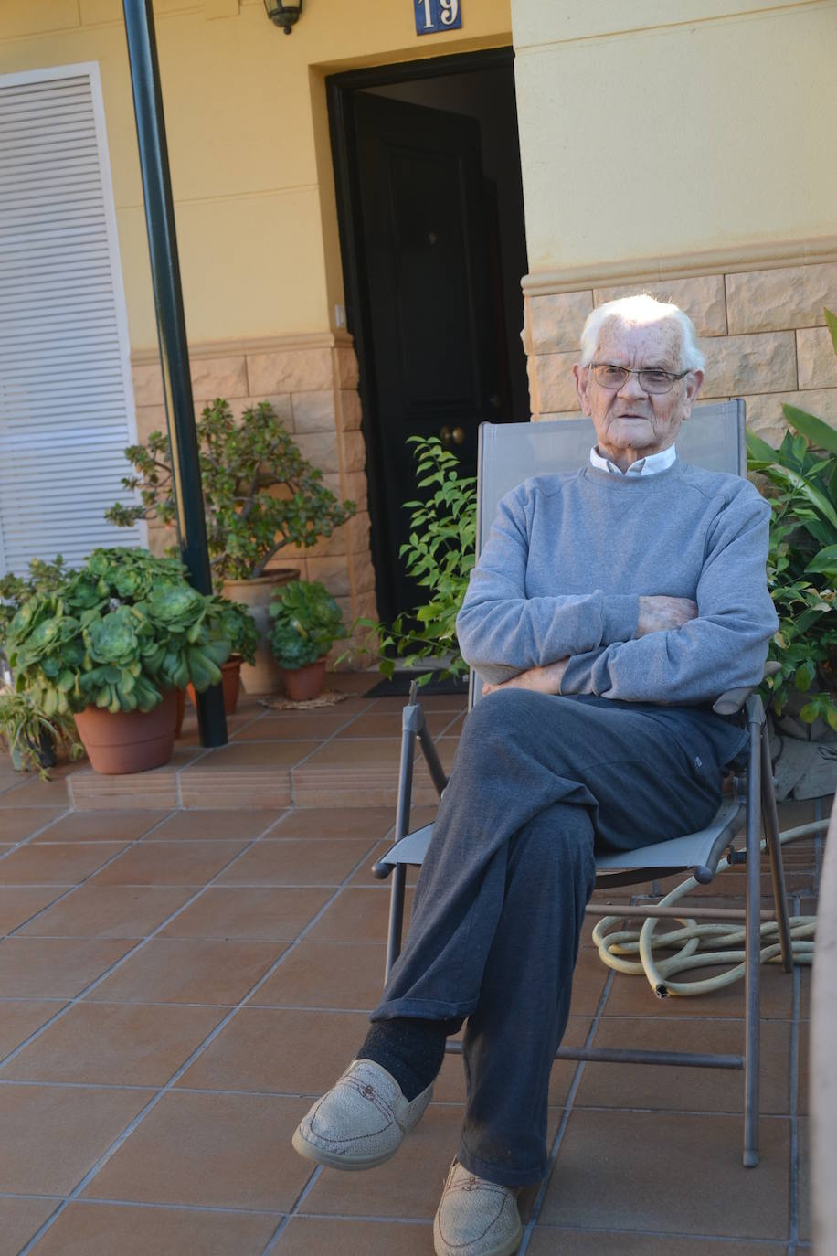 Tranquilamente en el patio