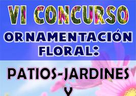 Cartel del concurso de ornamentación floral de patios-jardines y balcones