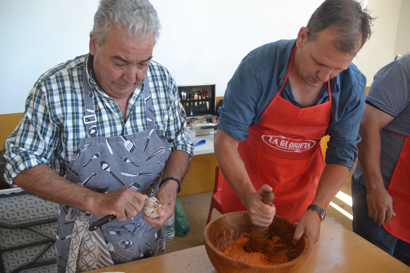 En plena preparación de un gazpacho