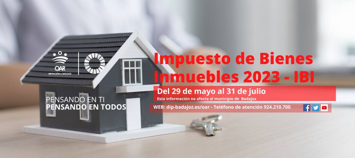 Cartel del plazo de pago del Impuesto de Bienes Inmuebles